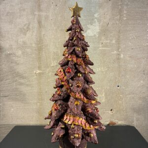 Resin kerstboom traditional plum purple
