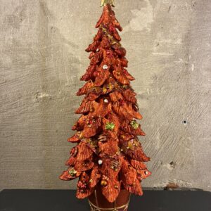 Resin kerstboom traditional red
