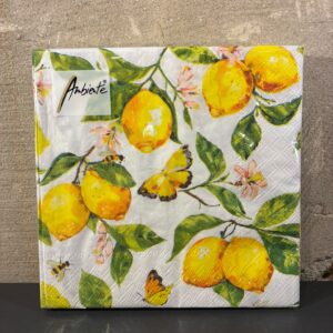 Servetten fresh lemons white