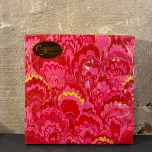 Servetten marbled ceramica red fuchsia