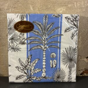 Servetten southern palms blue white