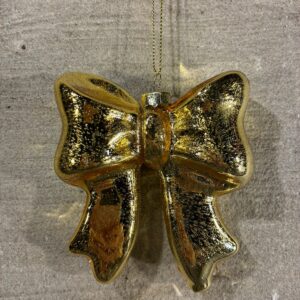 kerstornament golden bow