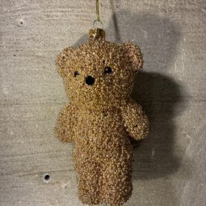 kerstornament teddy beer goud